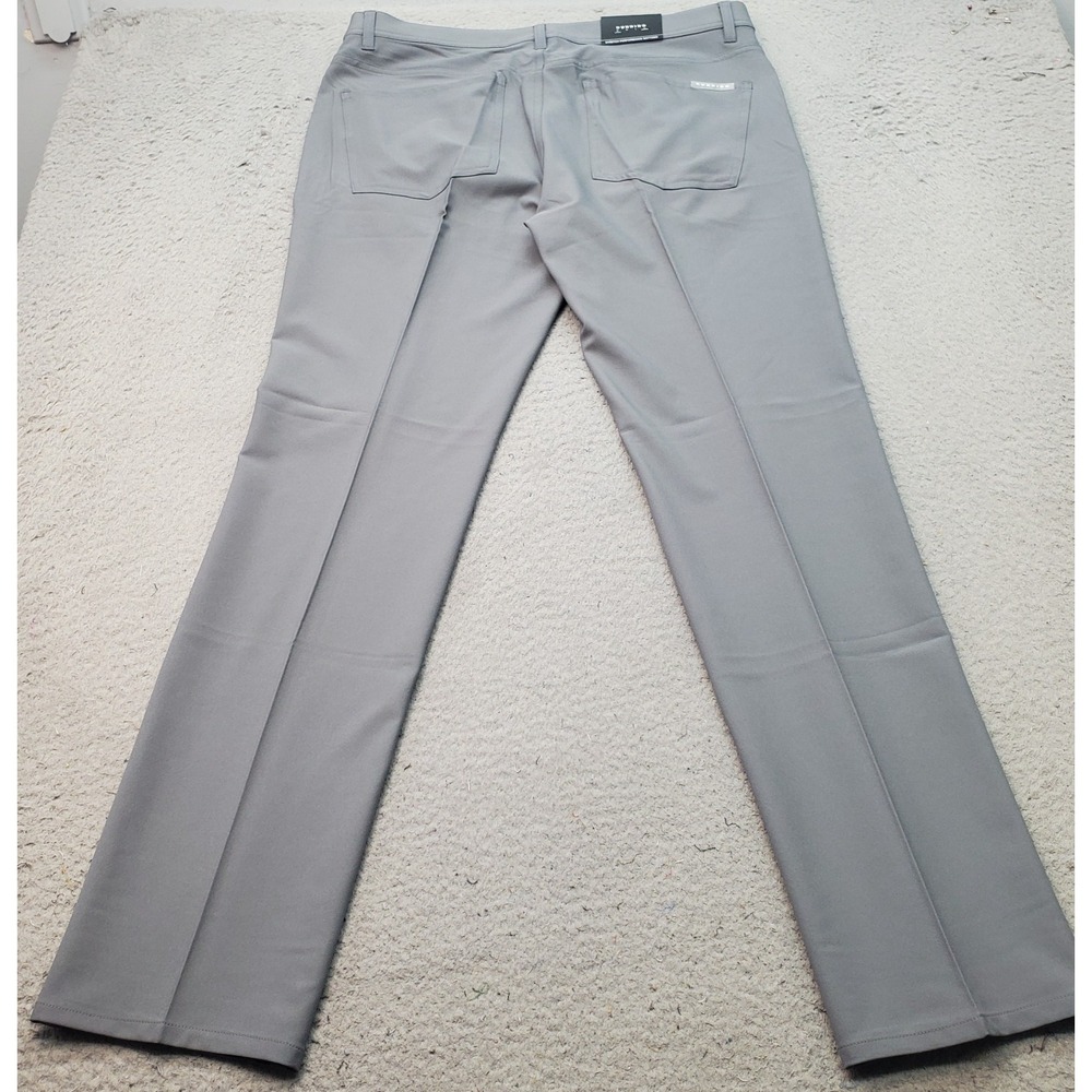 Dunning Golf Chino Pants Mens 34/32 Gray Performance Stretch Quick Dry D7S21P068